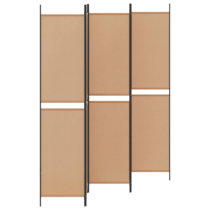 Separator de cameră cu 5 panouri Bej 250 x 220 cm Țesătură WALTI