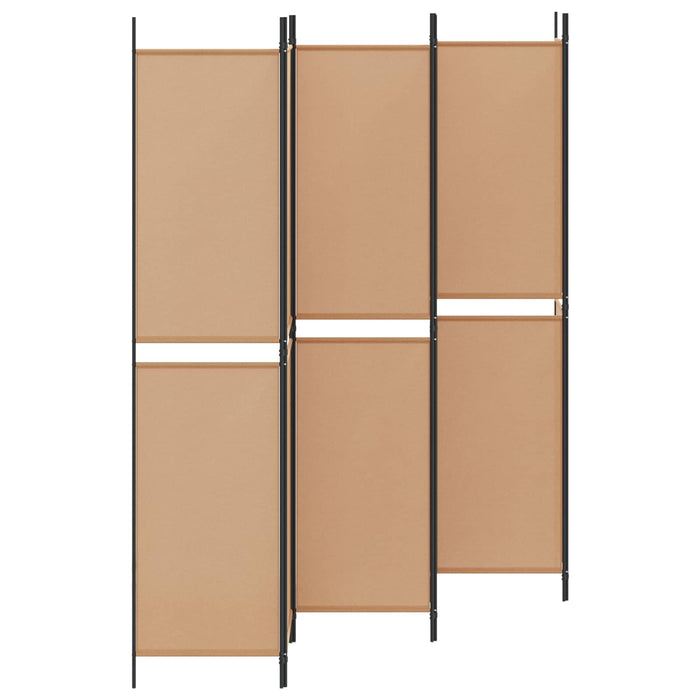 Paravan cu 6 panouri Bej 300 x 220 cm Țesătură WALTI