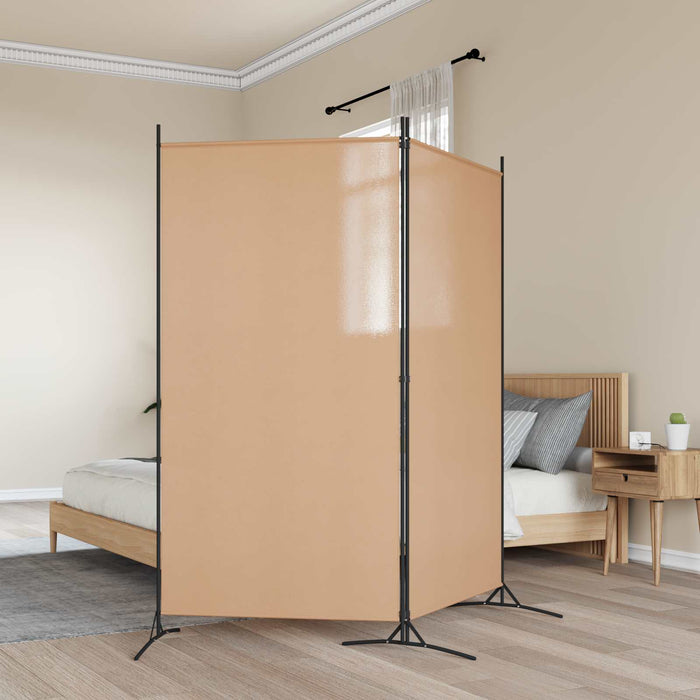 Paravan cu 2 Panouri Bej 175 x 180 cm Țesătură WALTI