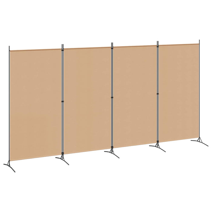 Separator de Cameră cu 4 Panouri Bej 346 x 180 cm Țesătură WALTI