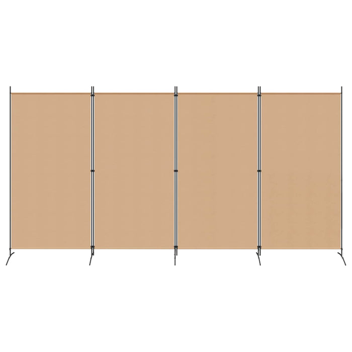 Separator de Cameră cu 4 Panouri Bej 346 x 180 cm Țesătură WALTI