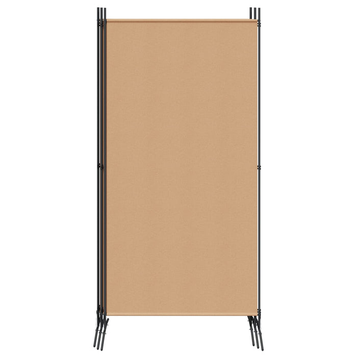 Separator de cameră cu 5 panouri Bej 433 x 180 cm Țesătură WALTI