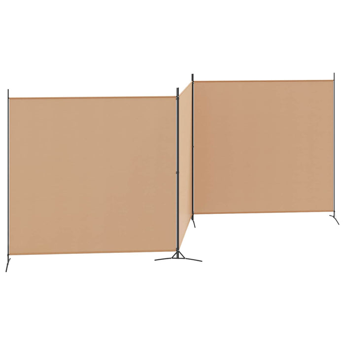 Separator de Cameră cu 4 Panouri Bej 525 x 180 cm Țesătură WALTI