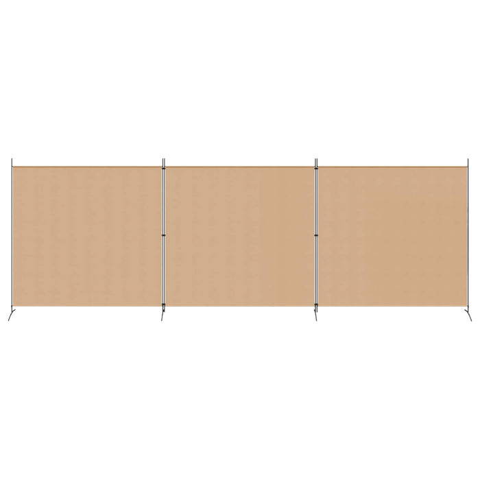 Separator de Cameră cu 4 Panouri Bej 525 x 180 cm Țesătură WALTI