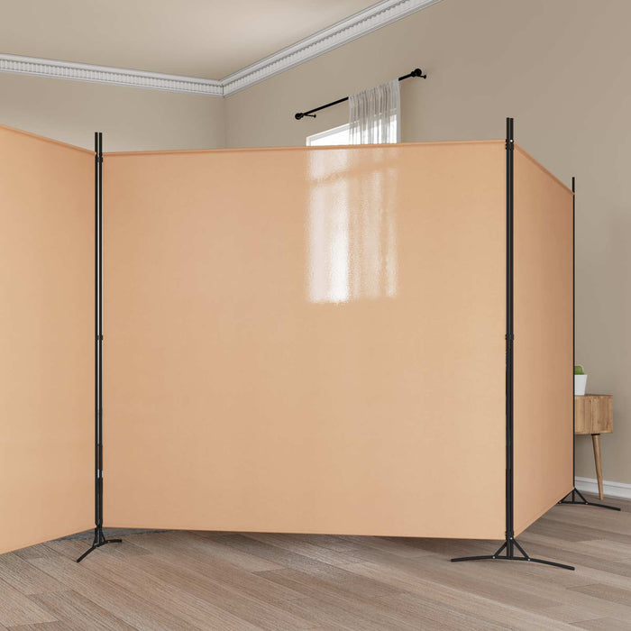Separator de Cameră cu 4 Panouri Bej 698 x 180 cm Țesătură WALTI