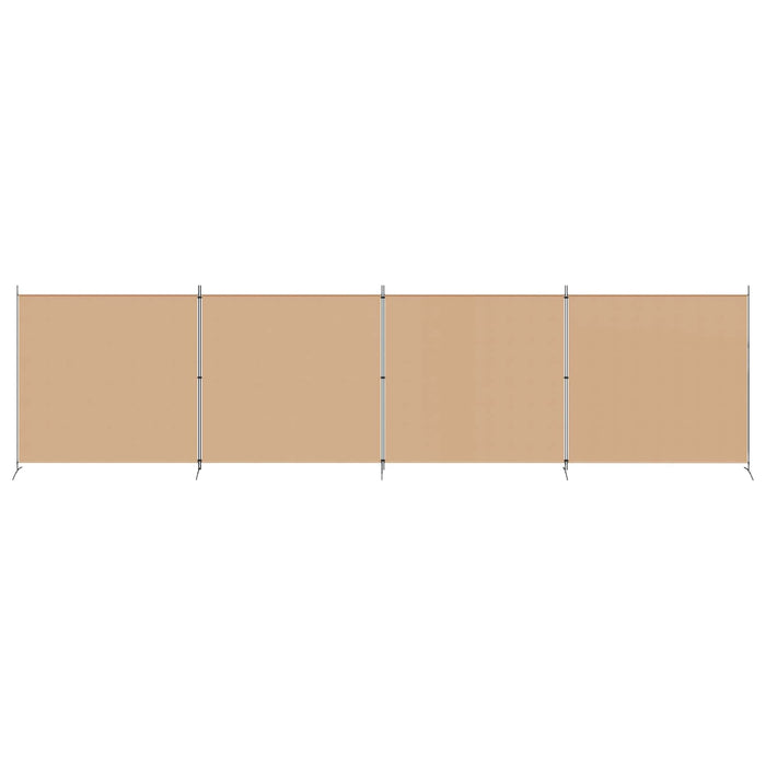 Separator de Cameră cu 4 Panouri Bej 698 x 180 cm Țesătură WALTI