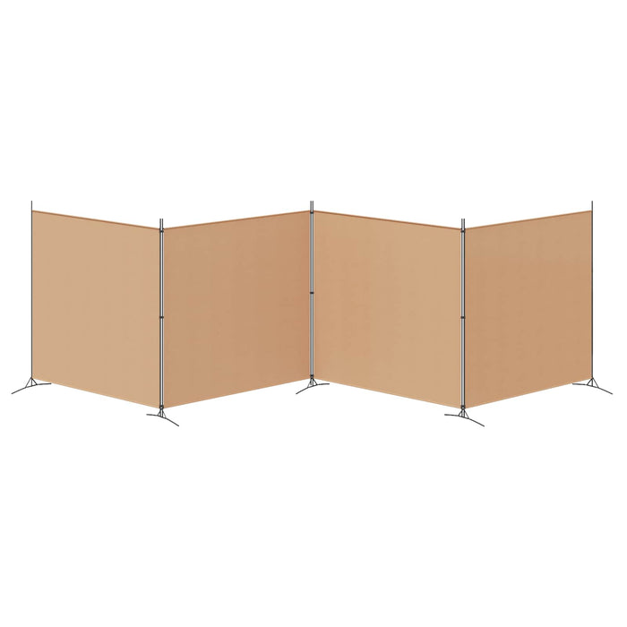 Separator de Cameră cu 4 Panouri Bej 698 x 180 cm Țesătură WALTI