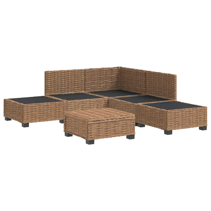 6 buc. Set de lounge din ratan cu perne GENDT Ratan Natural WALTI
