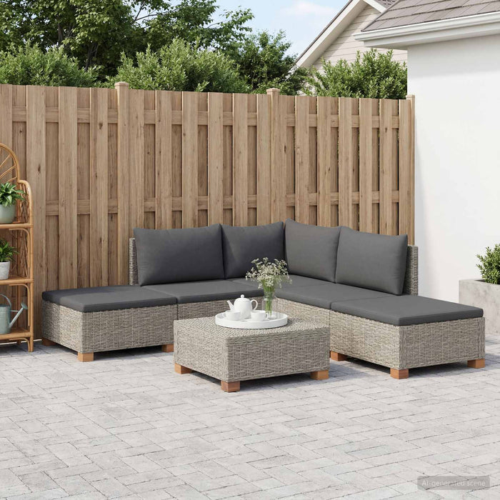 6 buc. Set de lounge din ratan cu perne GENDT Ratan Natural WALTI