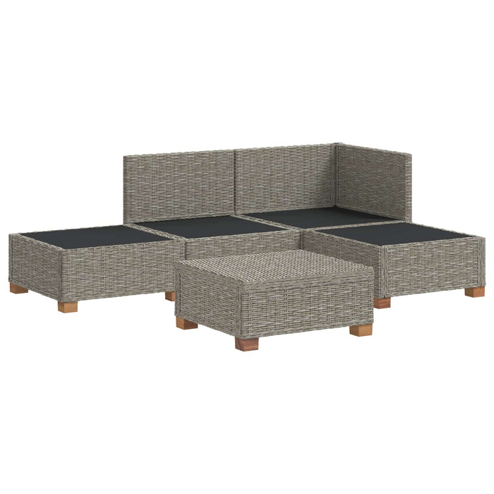 4 buc. Set de lounge din ratan cu perne GENDT Ratan Natural WALTI