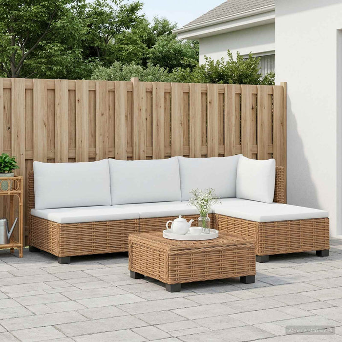 5 buc. Set de lounge din ratan cu perne GENDT Ratan Natural WALTI