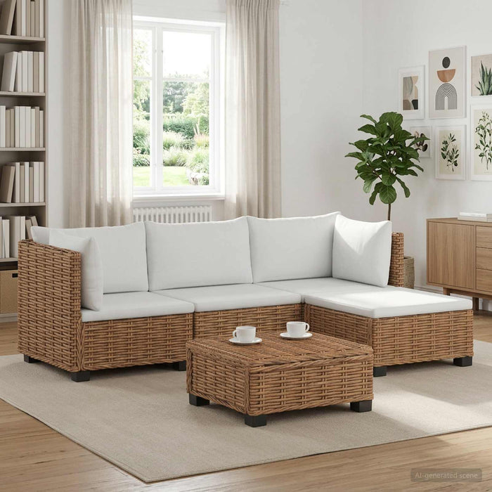 5 buc. Set de lounge din ratan cu perne GENDT Ratan Natural WALTI