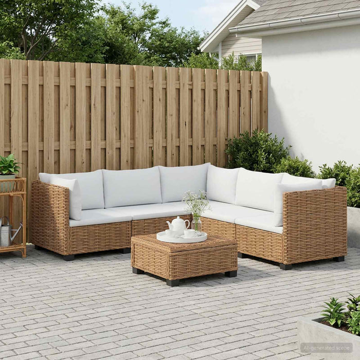 6 buc. Set de lounge din ratan cu perne GENDT Ratan Natural WALTI