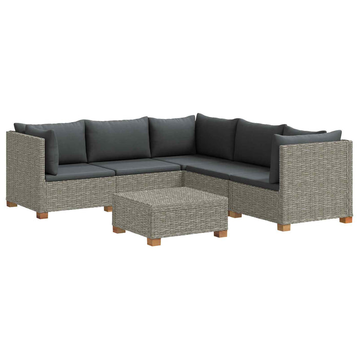 6 buc. Set de lounge din ratan cu perne GENDT Ratan Natural WALTI