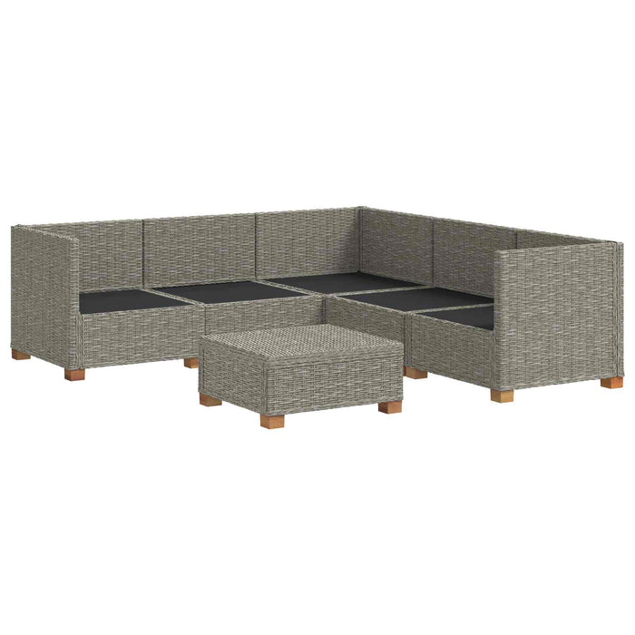 6 buc. Set de lounge din ratan cu perne GENDT Ratan Natural WALTI