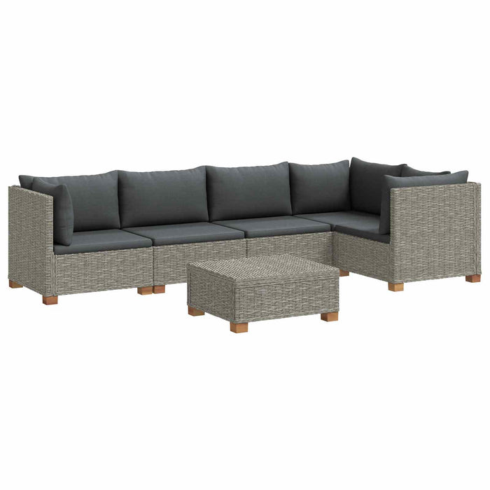 6 buc. Set de Lounge din Ratan cu Perne GENDT Ratan Natural WALTI