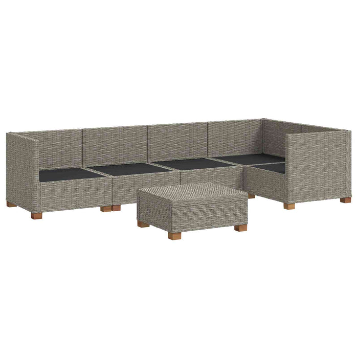 6 buc. Set de Lounge din Ratan cu Perne GENDT Ratan Natural WALTI