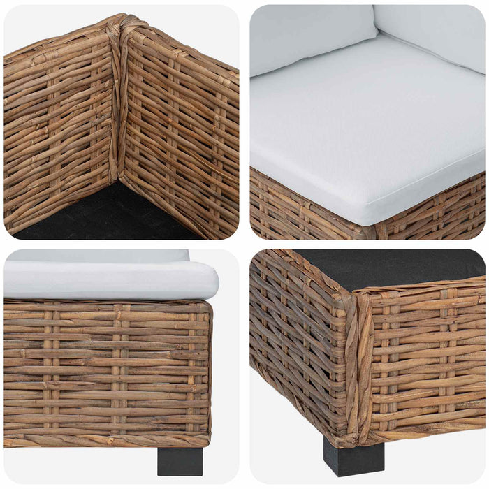 2 buc. Set de lounge din ratan cu perne GENDT Ratan Natural WALTI