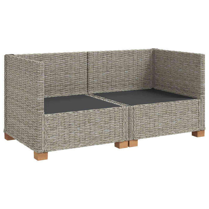 2 buc. Set de lounge din ratan cu perne GENDT Ratan Natural WALTI