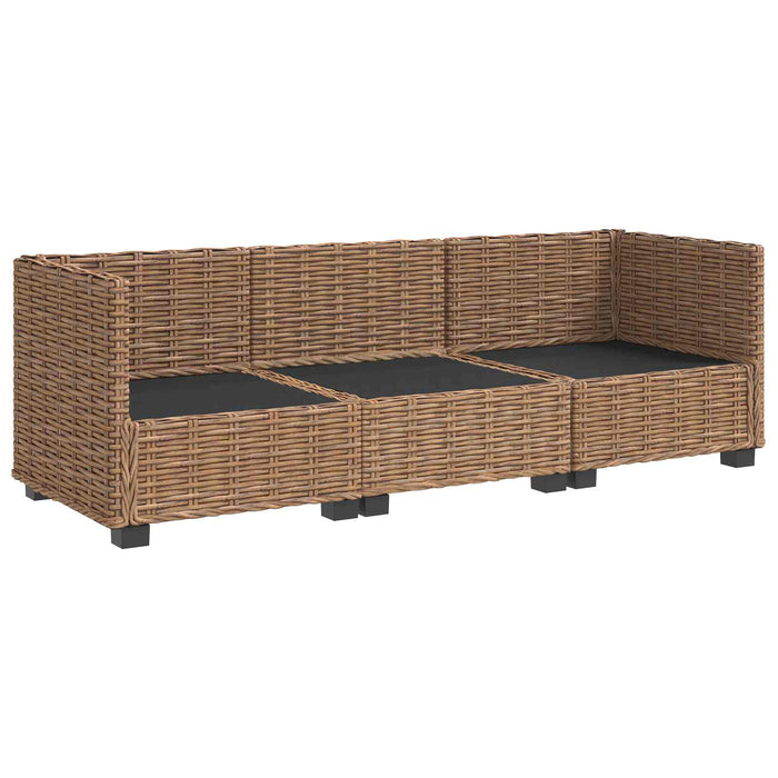 3 buc. Set de lounge din ratan cu perne GENDT Ratan Natural WALTI