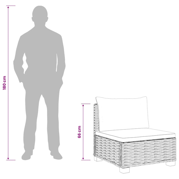 3 buc. Set de lounge din ratan cu perne GENDT Ratan Natural WALTI