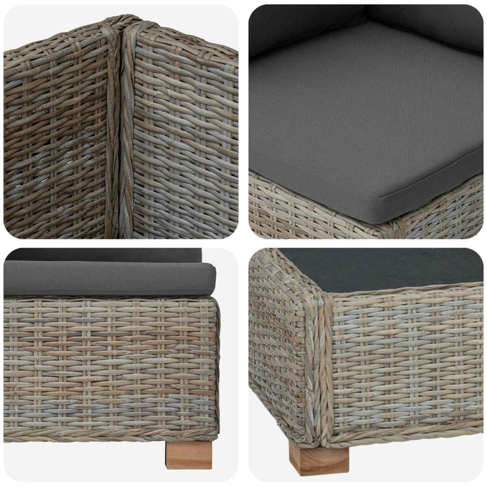 3 buc. Set de lounge din ratan cu perne GENDT Ratan Natural WALTI