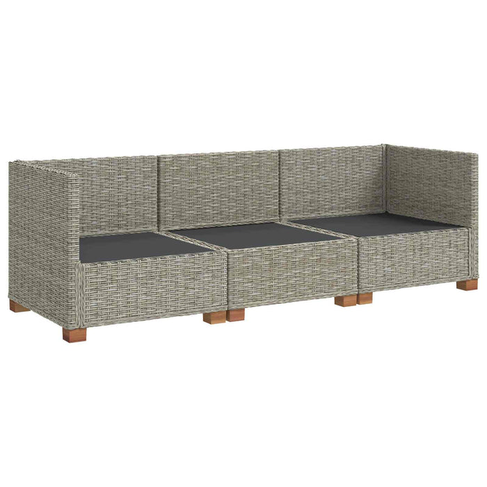 3 buc. Set de lounge din ratan cu perne GENDT Ratan Natural WALTI