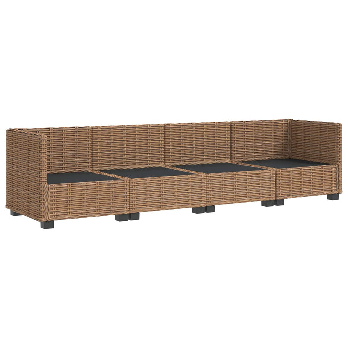 4 buc. Set de lounge din ratan cu perne GENDT Ratan Natural WALTI