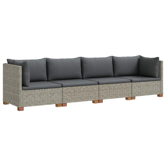 4 buc. Set de lounge din ratan cu perne GENDT Ratan Natural WALTI
