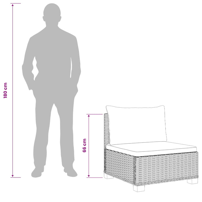 4 buc. Set de lounge din ratan cu perne GENDT Ratan Natural WALTI
