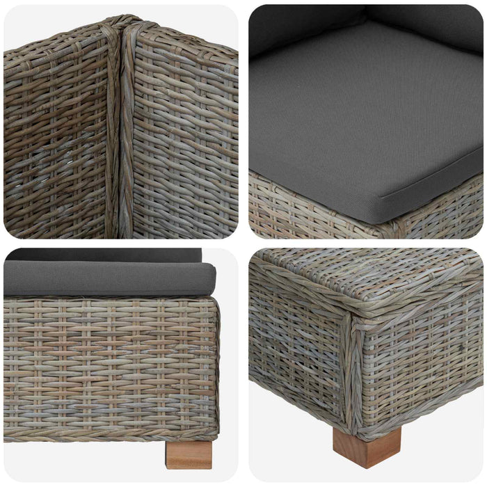 8 buc. Set de lounge din ratan cu perne GENDT Ratan Natural WALTI