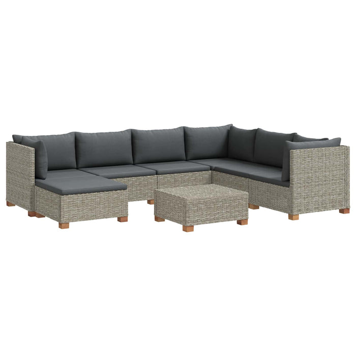 8 buc. Set de lounge din ratan cu perne GENDT Ratan Natural WALTI