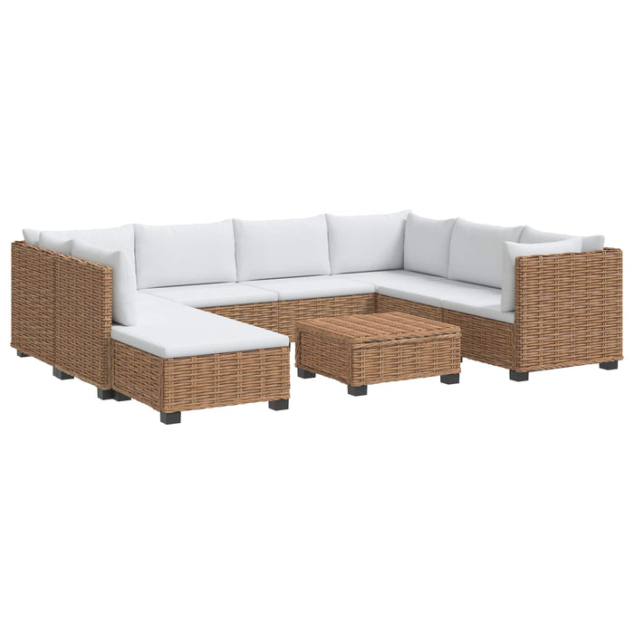 9 buc. Set de lounge din ratan cu perne GENDT Ratan Natural WALTI