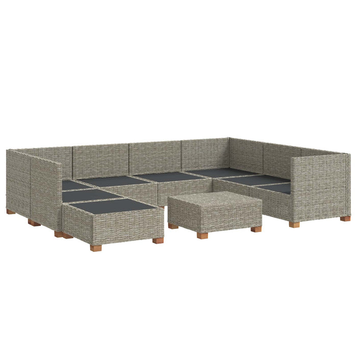 9 buc. Set de lounge din ratan cu perne GENDT Ratan Natural WALTI