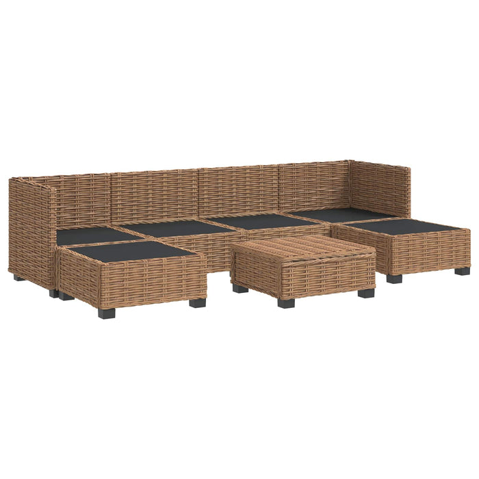 7 buc. Set de lounge din ratan cu perne GENDT Ratan Natural WALTI