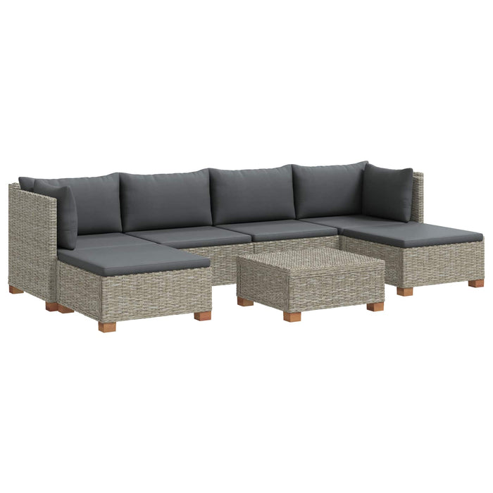 7 buc. Set de lounge din ratan cu perne GENDT Ratan Natural WALTI