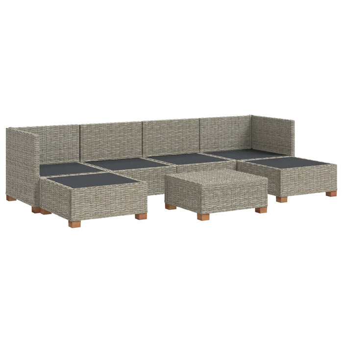 7 buc. Set de lounge din ratan cu perne GENDT Ratan Natural WALTI