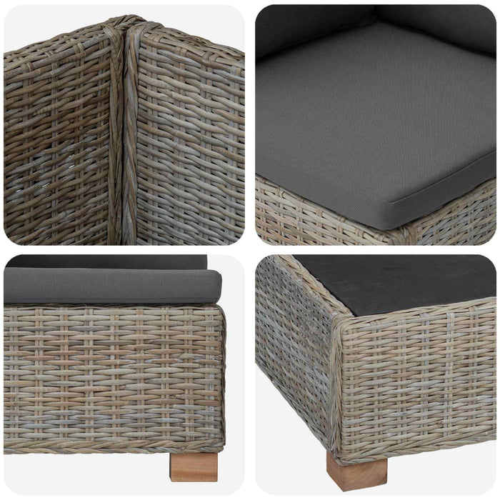6 buc. Set de lounge din ratan cu perne GENDT Ratan Natural WALTI