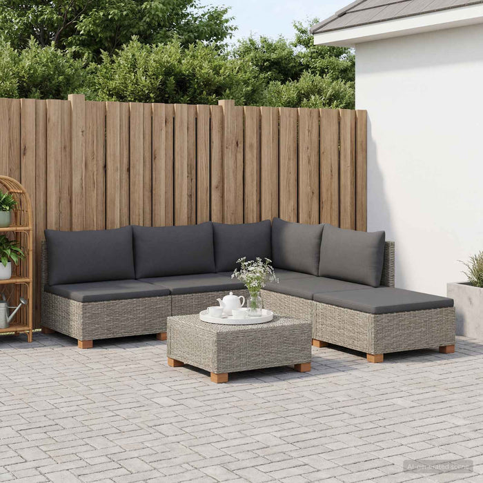 6 buc. Set de lounge din ratan cu perne GENDT Ratan Natural WALTI