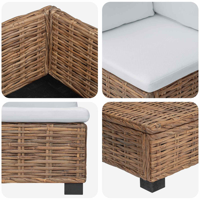 5 buc. Set de lounge din ratan cu perne GENDT Ratan Natural WALTI