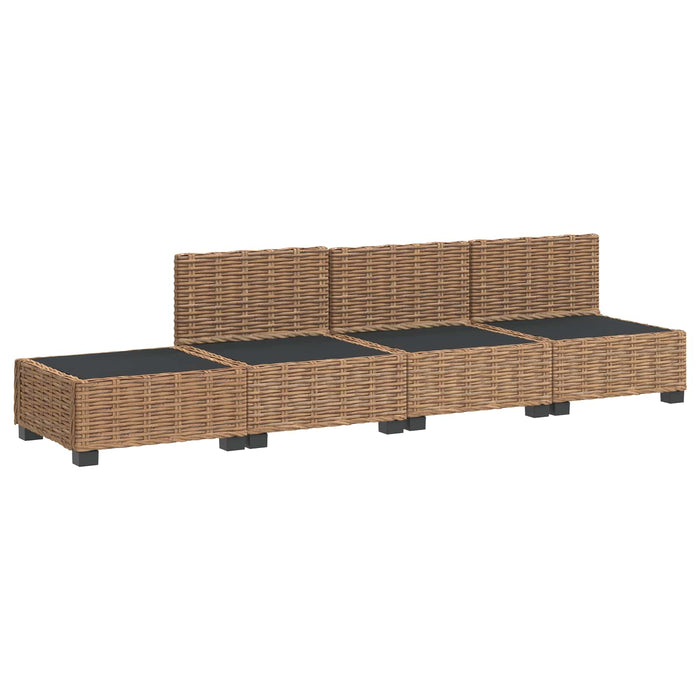 4 buc. Set de lounge din ratan cu perne GENDT Ratan Natural WALTI