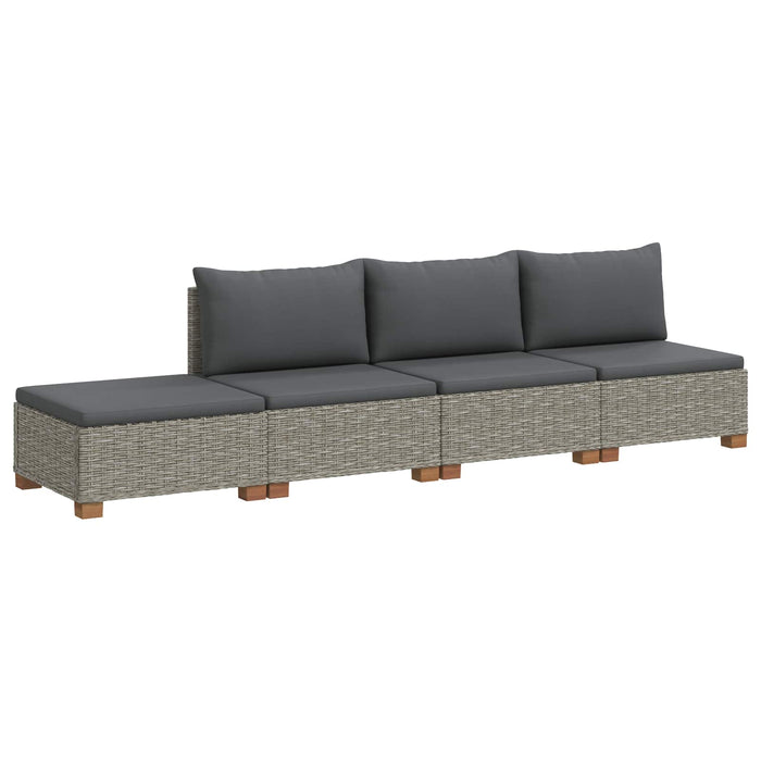 4 buc. Set de lounge din ratan cu perne GENDT Ratan Natural WALTI