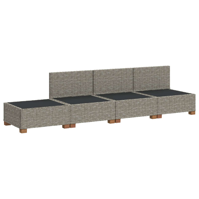 4 buc. Set de lounge din ratan cu perne GENDT Ratan Natural WALTI