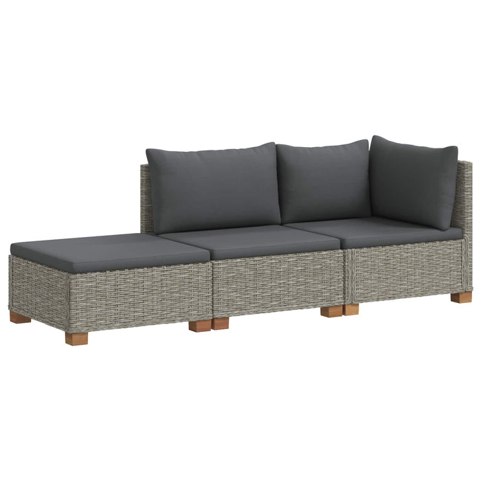 3 buc. Set de lounge din ratan cu perne GENDT Ratan Natural WALTI