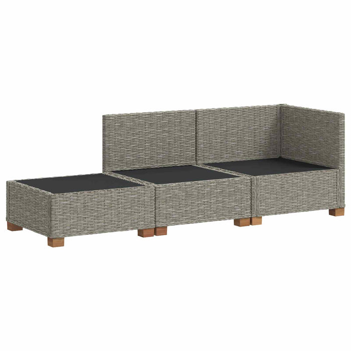 3 buc. Set de lounge din ratan cu perne GENDT Ratan Natural WALTI