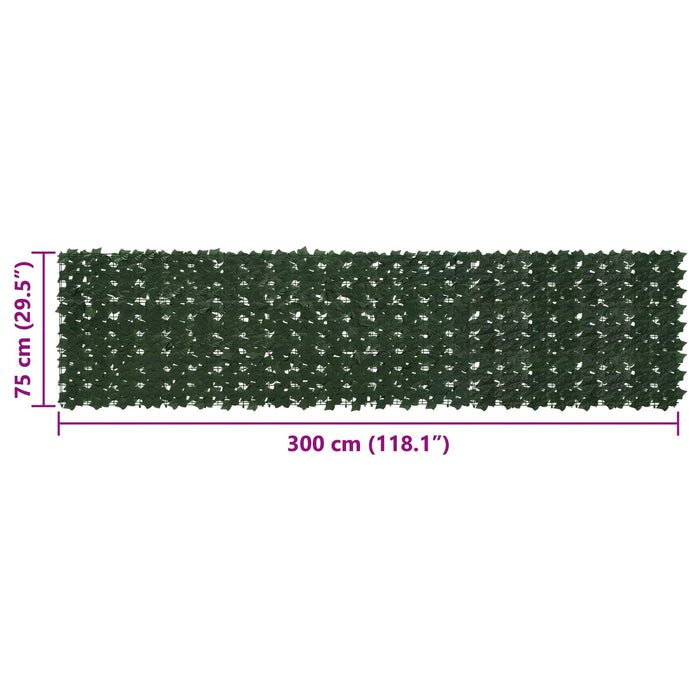 Ecran de balcon cu frunze Verde închis 300 x 75 cm WALTI