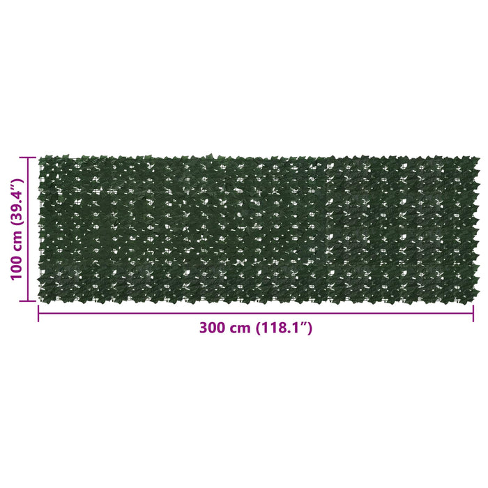 Ecran de balcon cu frunze Verde închis 300 x 100 cm WALTI