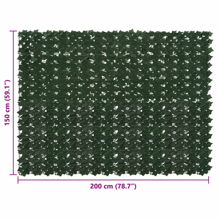 Ecran de balcon cu frunze Verde închis 200 x 150 cm WALTI