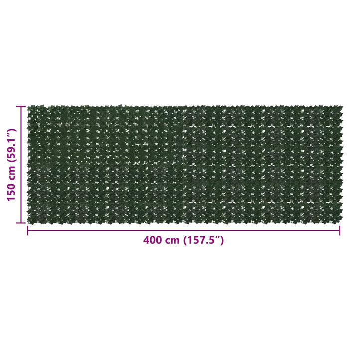 Ecran de balcon cu frunze Verde închis 400 x 150 cm WALTI