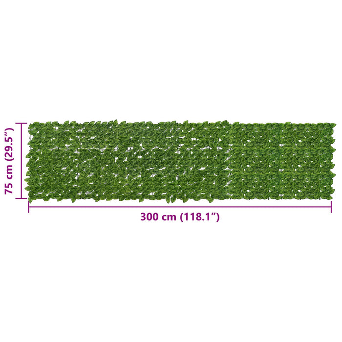Ecran de balcon cu frunze Verde și galben 300 x 75 cm WALTI